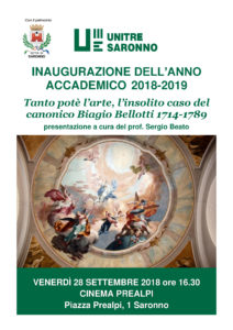 Manifesto inaugurazione Anno Accademico 2018-2019