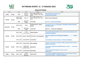 Settimane aperte 2022